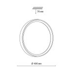 7627/DL PALE SN 122 Светильник пластик/венге под дерево LED 48Вт 3000-6300K D400 IP43 пульт ДУ WOODI
