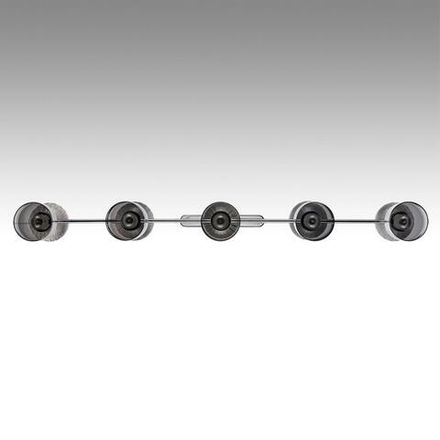 8114/10 MODERNI LN25 хром/дымчатый, металл/стекло Подвесной светильник G9 5*30W + E14 5*40W 220V TAUNA
