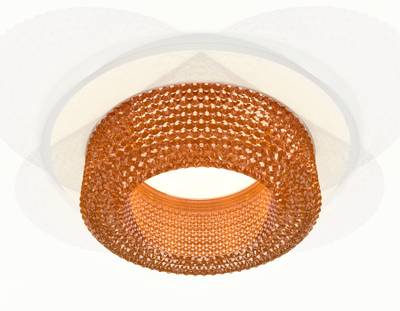 Комплект встраиваемого светильника XC7621024 SWH/CF белый песок/кофе MR16 GU5.3 (C7621, N7195)