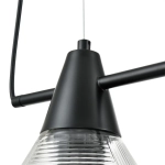 6595/4A MODERNI LN25 183 черный/прозрачный, металл/стекло Подвес E27 4*60W 220V CORNE
