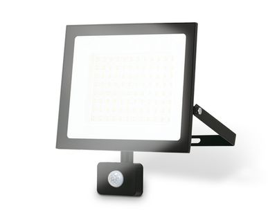 Прожектор светодиодный с датчиком движения ST8115 BK черный IP65 LED 6500K 100W 208*178*31