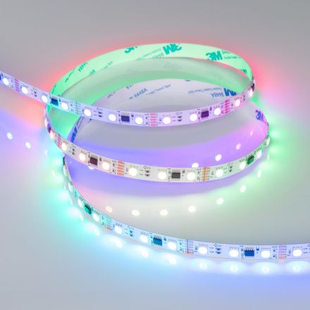 Светодиодная лента DMX-B60-10mm 12V RGB-PX3 (14 W/m, IP20, 5060, 5m) (Arlight, бегущий огонь)