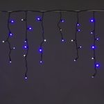 A-057A BL/W FLASH гирлянда светодиодная 5х0,6м 180LED в виде "бахрома" , провод черный,морозостойк.