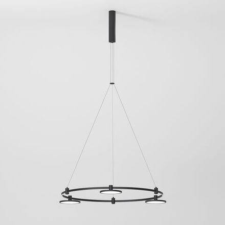 Esthetic Magnetic Шинопровод с тросовыми креплениями Round черный Ø800 85138/00