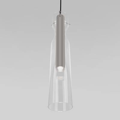 Подвесной светодиодный светильник со стеклянным плафоном 50253/1 LED графит