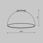 Подвесной светильник Кубок / Bowl Parity 3000K 20Вт 120° черный, TR126B-20W3K-B. TM Maytoni