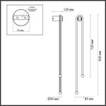 6633/18WL HIGHTECH ODL24 287 металл/черный/акрил Настенный светильник IP20 LED 18W 3000K 220V MEMFI
