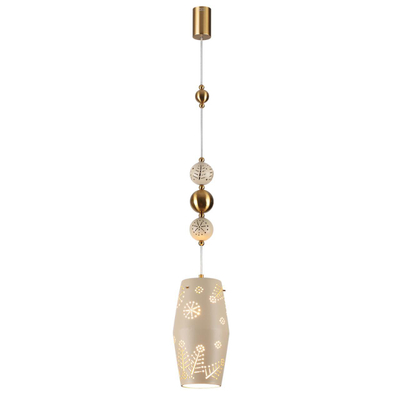 5444/1 PENDANT ODL_EX26 031 бежевый/античная бронза/металл/керамика Подвес E27 1*40W KARELIA