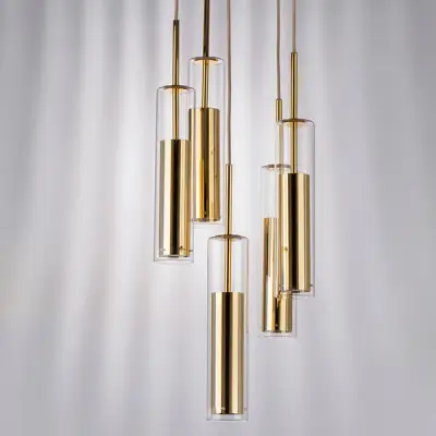 756052 Люстра CILINO 5х40W GU10 GOLD Lightstar