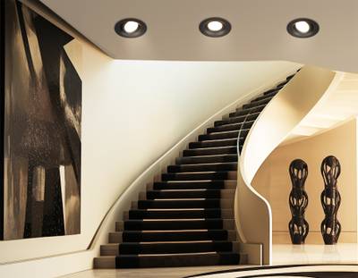 Светильник встраиваемый TN1142 BK черный IP44 GU5.3 D95*38