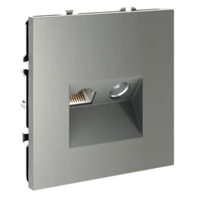 VLS060705 Розетка телевизионная встраиваемая VOLTUM S70 TV+RJ45 кат. 6, (сталь). (ТМ Maytoni)
