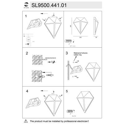 SL9500.441.01 Светильник уличный настенный ST-Luce Черный/Белый,Черный LED 1*12W 4000K