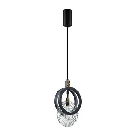 5421/17L HIGHTECH ODL_EX25 083 черный/золото/металл/стекло Подвес LED 17W 3000K 986Лм MERCURY