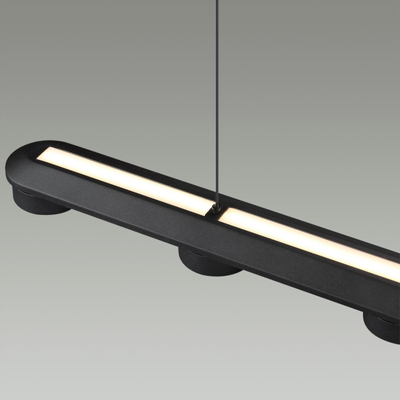 6631/64L HIGHTECH ODL24 317 металл/черный/акрил Подвесной линейный светильник IP20 LED 64W 1667Лм 3000K 220V с раздельным вкл. Верх/низ TURMAN