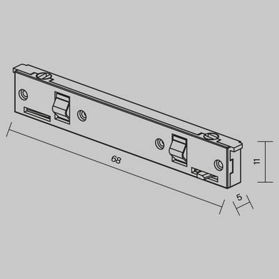 Коннектор питания прямой Levity, TRA184IPC-1B. TM Maytoni