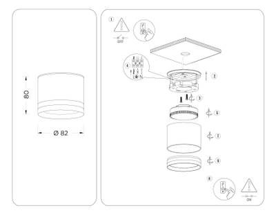 Светильник накладной TN6571 WH белый IP44 GX53 max 15W D82*65