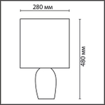 8118/1T COMFI LN26 489 серый, керамика/текстиль Настольная лампа E27 1*60W 220V AVALONA