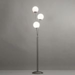 CL102934 Томми Хром Мат.+ Белый Св-к Торшер