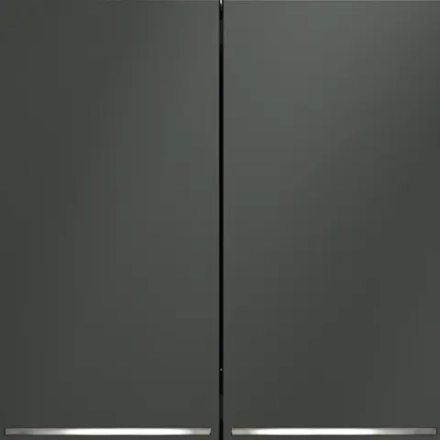 VLS020206 Выключатель встраиваемый VOLTUM S70 двухклавишный с подсветкой 10А, (титан). (ТМ Maytoni)