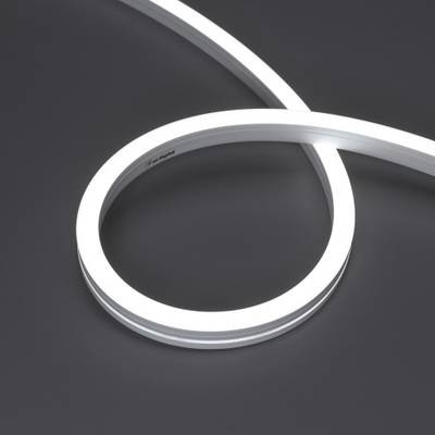 Светодиодная лента герметичная MOONLIGHT-SIDE-A140-12x17mm 24V White6000 (9.6 W/m, IP67, 5m, wire x2) (Arlight, Вывод кабеля боковой)
