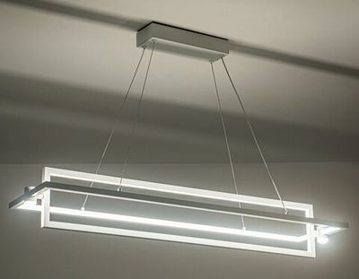 Светильник подвесной светодиодный FL5735/2+2 WH белый 45W 3000K/4200K/6400K 900*220*1300 (без ПДУ)