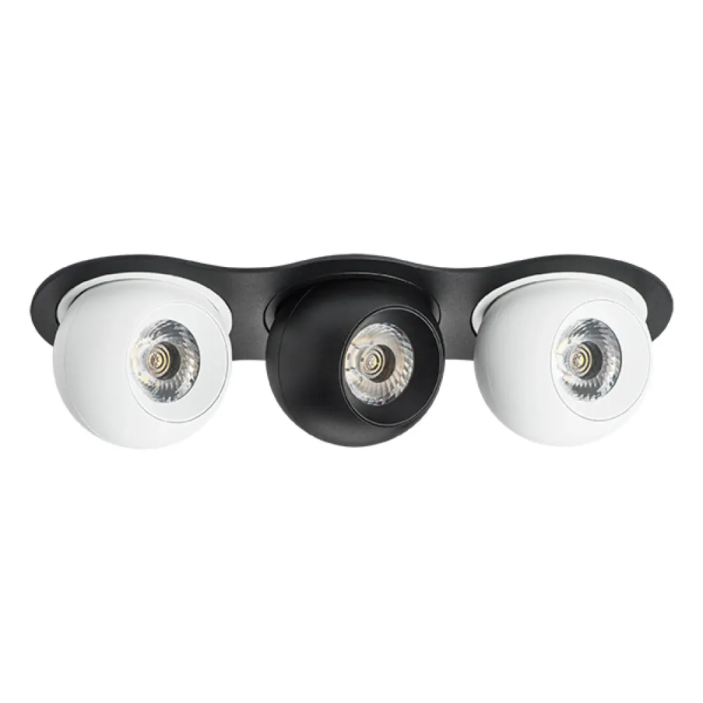 i637647464 Светильник INTERO LED 9W*3 850LM*3 24G ЧЕРНЫЙ/БЕЛЫЙ 4000K (217637+217064+217074+217064)