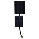 86210-9.2-001KT LED3W+E14 BK светильник настенный