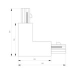 Коннектор угловой LGD-4TR-CON-L-INT-WH (C) (Arlight, IP20 Пластик, 3 года)