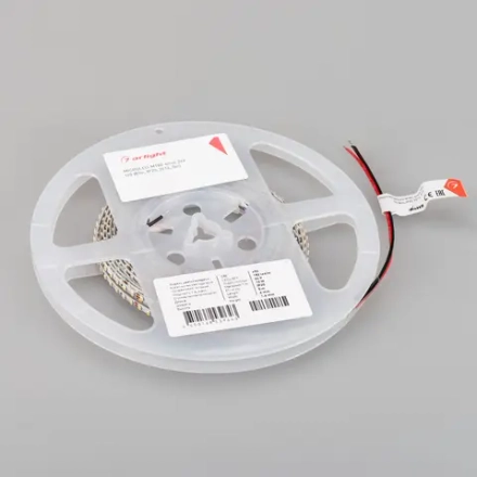 Лента MICROLED-M182-4mm 24V Warm3500 (10 W/m, IP20, 2216, 5m) (Arlight, узкая)