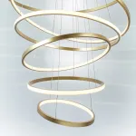 736483 Люстра ROTONDA 293W LED 8471LM 120G ЗОЛОТО 3000K