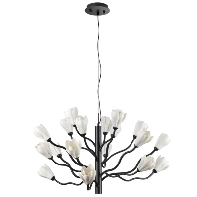 5090/18 MODERN ODL25 553 черный матовый/белый/фарфор Люстра G4 LED 18*5W GARDI