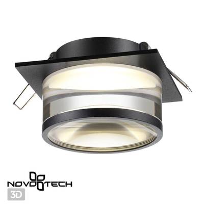 370916 SPOT NT22 342 черный Светильник встраиваемый IP20 GU10 9W 220V GEM