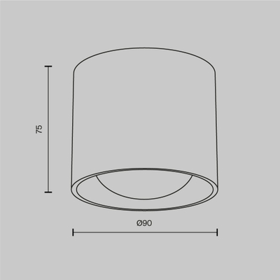 Потолочный светильник Линза / Lens 15 Вт 4000 К 70° IP44, C217CL-15W4K-B. TM Maytoni
