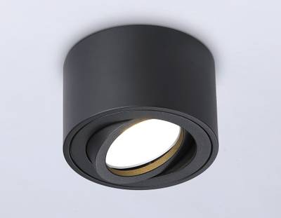 Накладной поворотный светильник с врезным отверстием TN223 SBK черный песок GU5.3 D80*50