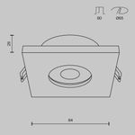 Встраиваемый светильник Stark GU10х1, IP65, DL083-01-GU10-SQ-B. TM Maytoni