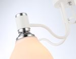 Светильник потолочный TR303305/5 WH/CH/FR белый/хром/белый матовый E27*5 max 60W D600*270