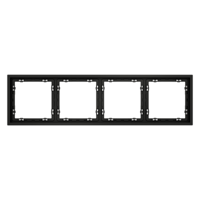 VLS100408 Рамка пластиковая VOLTUM S70 на 4 поста, (черный матовый) (ТМ Maytoni)
