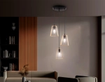 Подвесной светильник в стиле лофт TR80499/3 BK/LW черный/светлое дерево E14/3 max 60W D350*1000