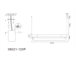 08021-120P,20 Подвес Аника бронза w120*10 h150 Led 25W (3000K)