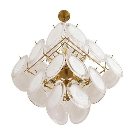 8320/8 MODERNI LN латунь/белый, металл/стекло Люстра E14 8*40W 220V CHIPSY