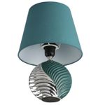 8139/1T MODERNI LN25 000 бирюзовый/серебро, керамика/текстиль Настольная лампа Е27 1*60W 220V TAPALA
