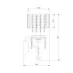 Бра с абажуром и хрусталем 2045/1 хром/белый, E14х1