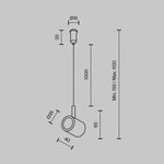 Потолочный коннектор с тросовым подвесом Tau в шинопровод Flarity платина TRA154CSW-1PT. TM Maytoni