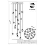 SL1175.103.18 Светильник подвесной ST-Luce хром/прозрачный E14 18*40W