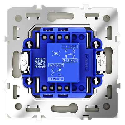 VLS010505 Перекрестный переключатель встраиваемый VOLTUM S70 одноклавишный 10А, (сталь) (ТМ Maytoni)
