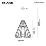 SL3002.403.01 Светильник подвесной ST-Luce Черный/Бежевый E27 1*60W