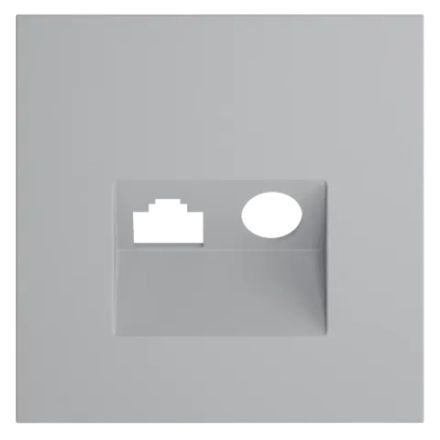 VLS002716 Накладка для розетки TV+RJ45 кат. 6, S70 (серый). (ТМ Maytoni)
