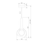 Подвесной светильник со стеклянным плафоном 50188/1 золото, G9х1