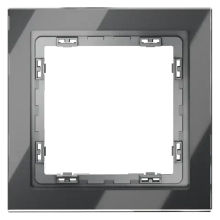 VLS110107 Рамка стеклянная VOLTUM S70 на 1 пост, (графит, стекло). (ТМ Maytoni)