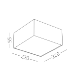 ST608.532.27 Светильник потолочный Белый LED 1*27W 3000K 2 160Lm Ra>90 120° IP20 L220xW220xH55 220V